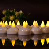 6432 Set of 12 Flameless Floating Candles Battery Operated Tea Lights Tealight Candle - Decorative, Wedding.( Diya , Divo , Diva , Deepak , Jyoti ,) Eshaan Traders