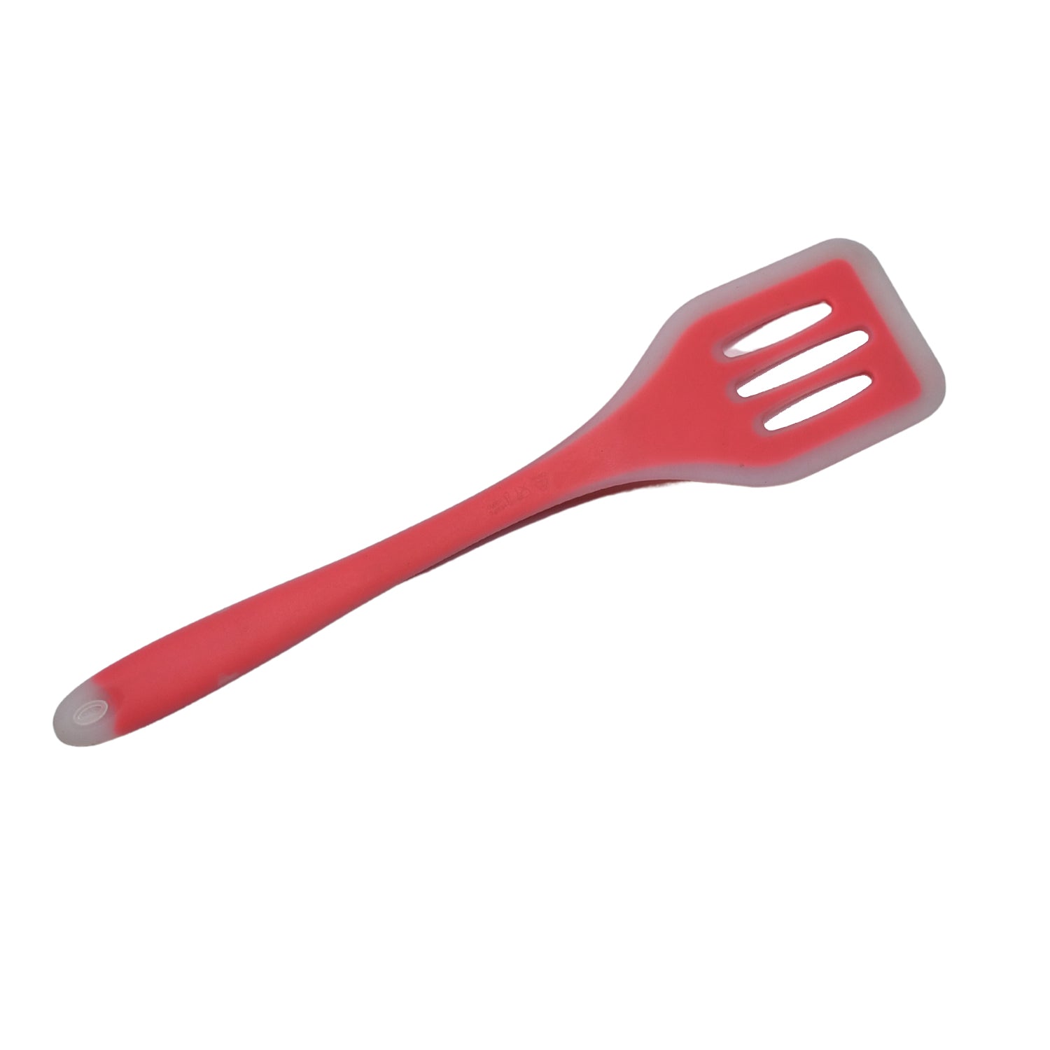 5389 Silicone Turner Spatula/Slotted Spatula, High Heat Resistant , Hygienic One Piece Design, Non Stick Rubber Kitchen Utensil for Fish, Eggs, Pancakes, (RED) DeoDap