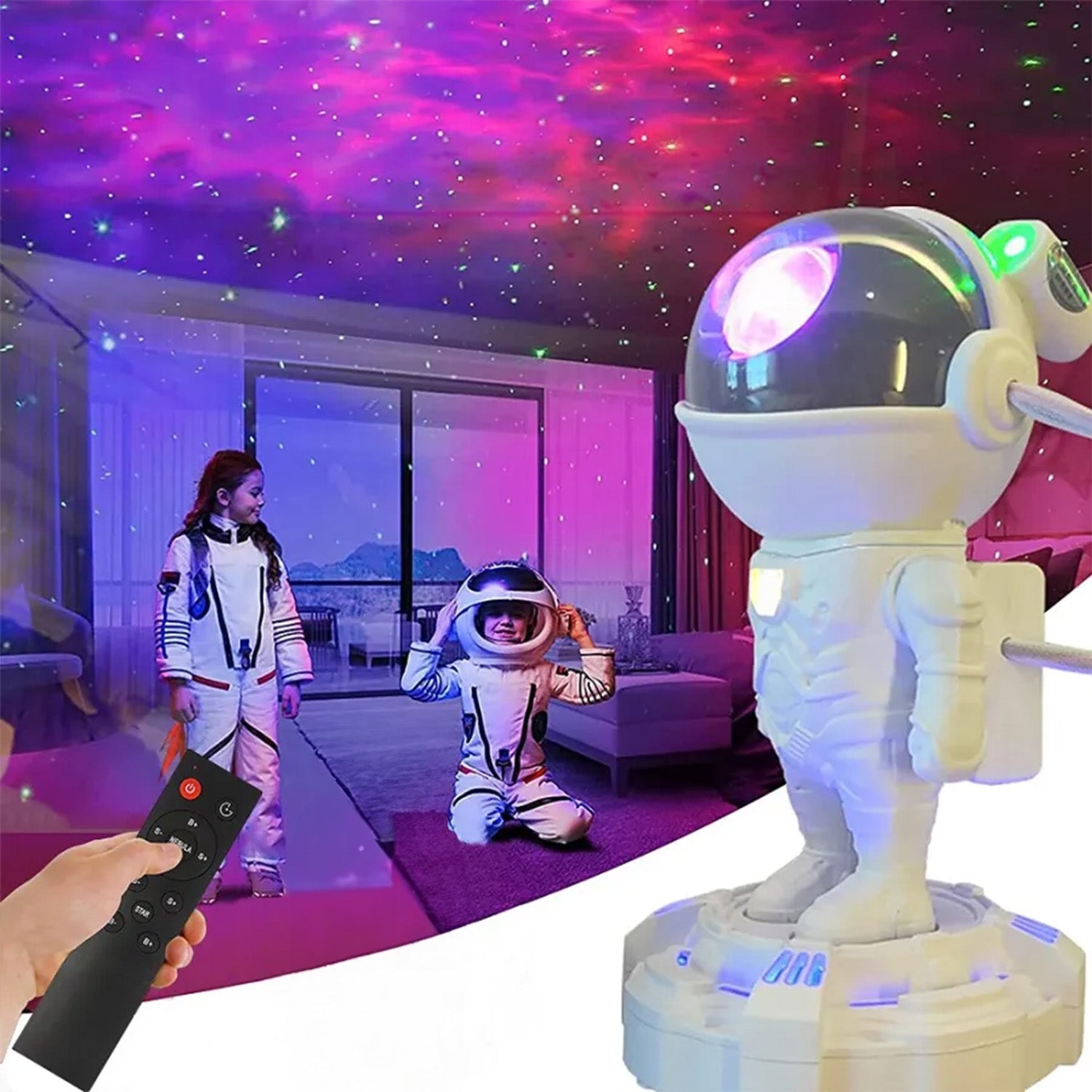 4530 Robot Sky Space Stars Light Astronaut Galaxy Projector, Night lamp, Bedroom, Kids, Projector, Remote Control, Star Projector Will Take Children's to Explore The Vast Starry Sky for Adults, raksha bandhan, Diwali Gift Eshaan Traders