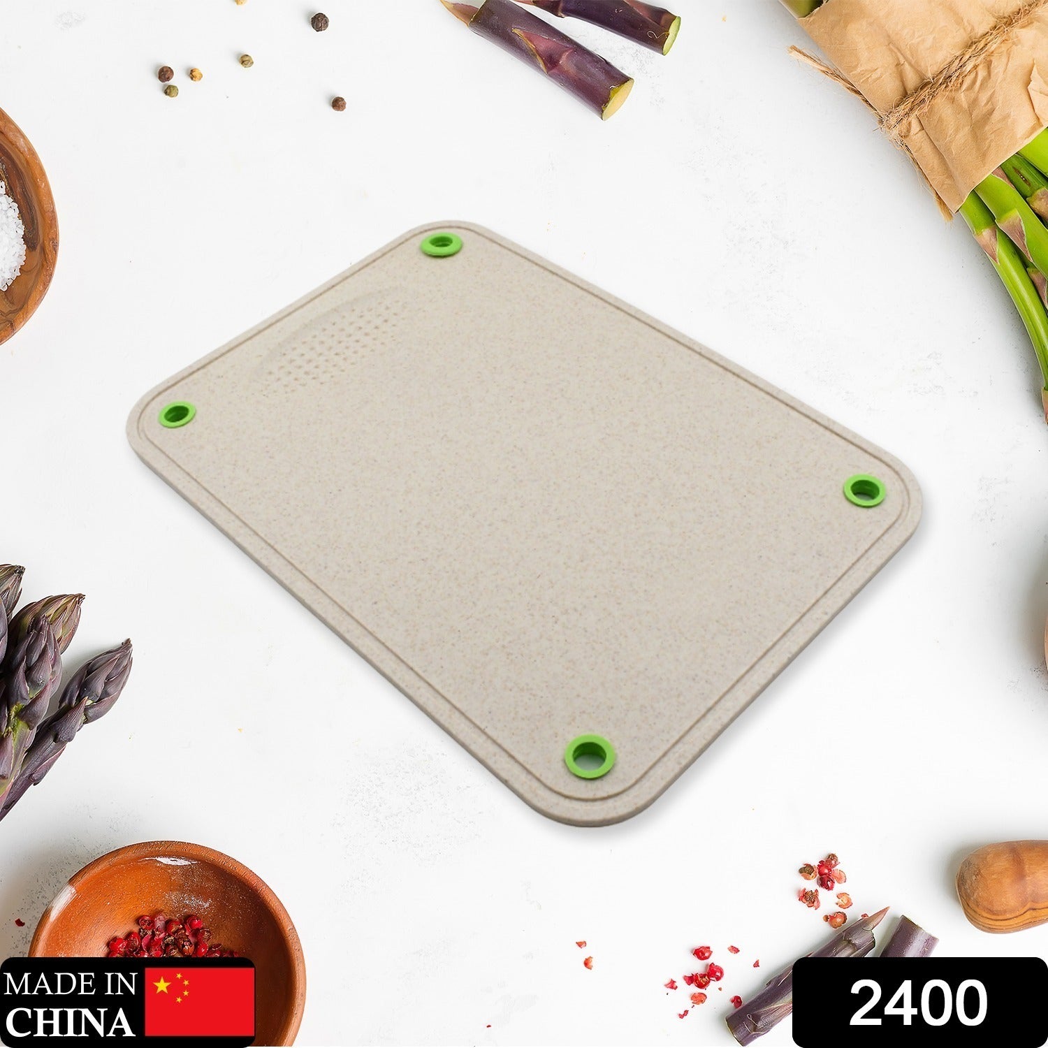 2400 Kitchen Chopping Board Household Double-sided Cutting Board Knife Board Vegetable Cutting and Fruit Multi-purpose Plastic Sticky Board Cutting board Eshaan Traders