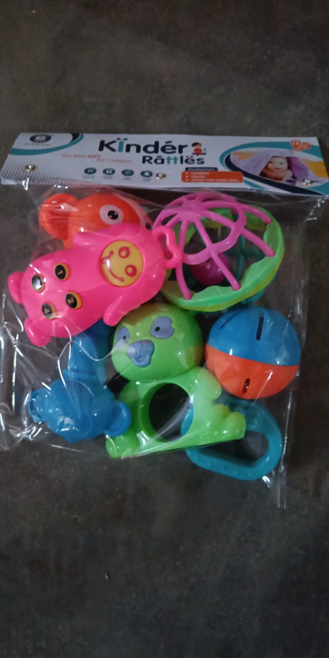 1938 AT38 5Pc Rattles Baby Toy and game for kids and babies for playing and enjoying purposes. Eshaan Traders