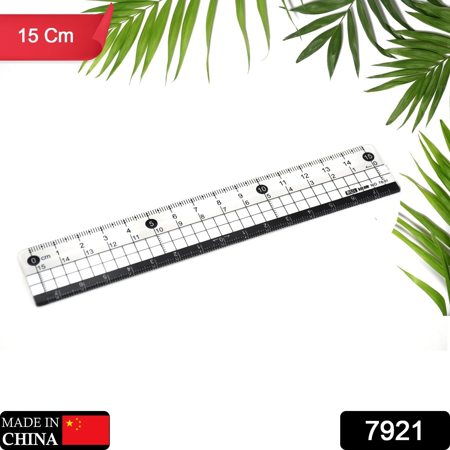 7921  TRANSPARENT RULER, PLASTIC RULERS, FOR SCHOOL CLASSROOM, HOME, OR OFFICE (15 Cm) Eshaan Traders