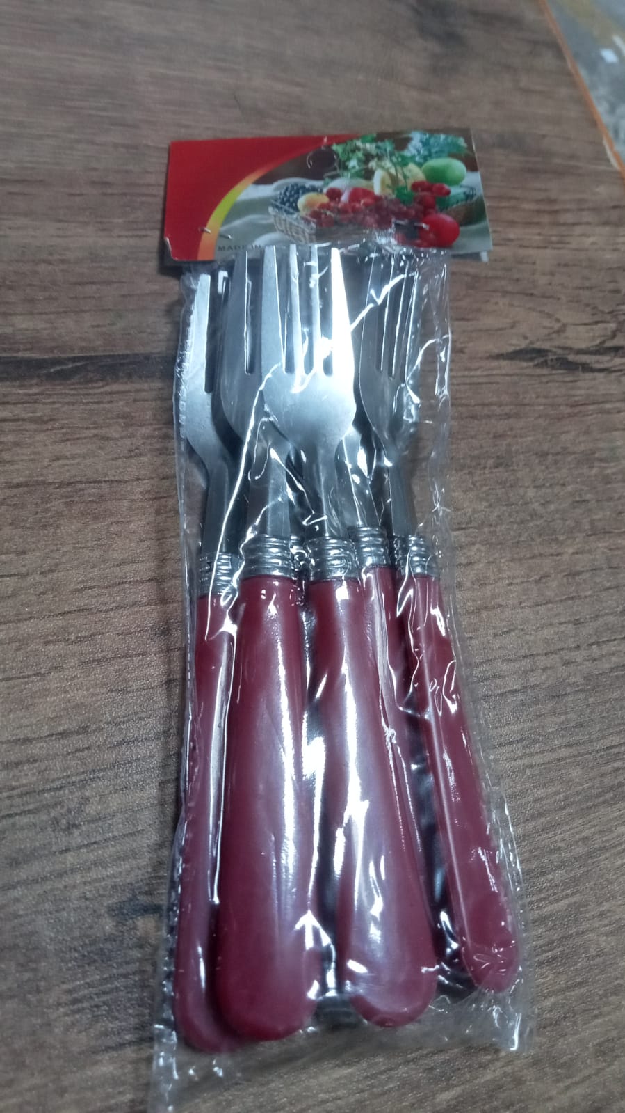 2268 Stainless Steel Forks with Comfortable Grip Dining Fork Set of 6 Pcs Eshaan Traders