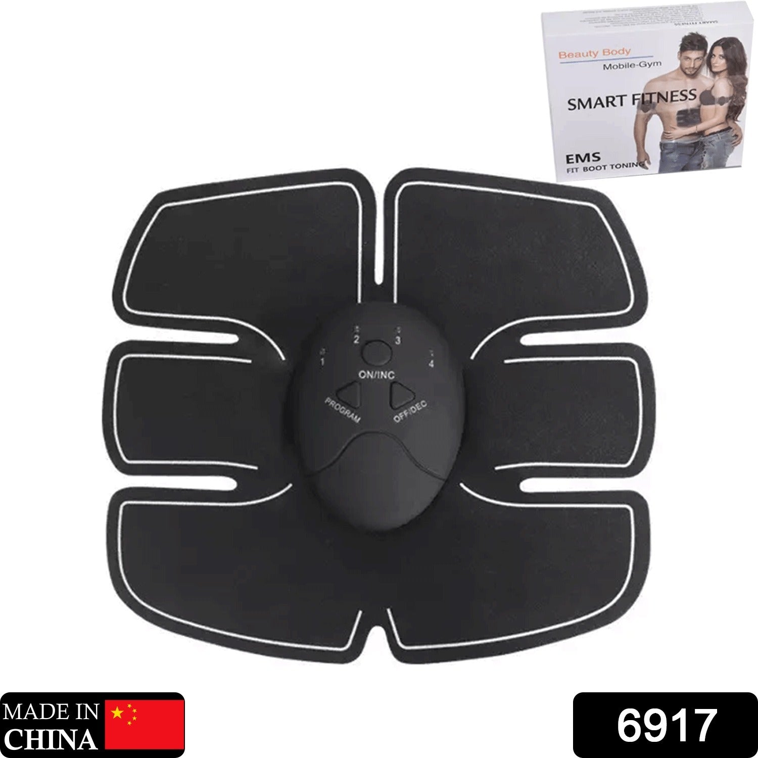 6917  6 pack abs stimulator Wireless Abdominal and Muscle Exerciser Training Device Body Massager/6 pack abs stimulator charging battery/mart Fitness Abs Maker/Exerciser Training Device Eshaan Traders