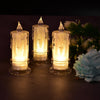 6559 BIG SIZE FLAMELESS MELTED DESIGN CANDLES FOR DECORATION (SET OF 12PC) DeoDap