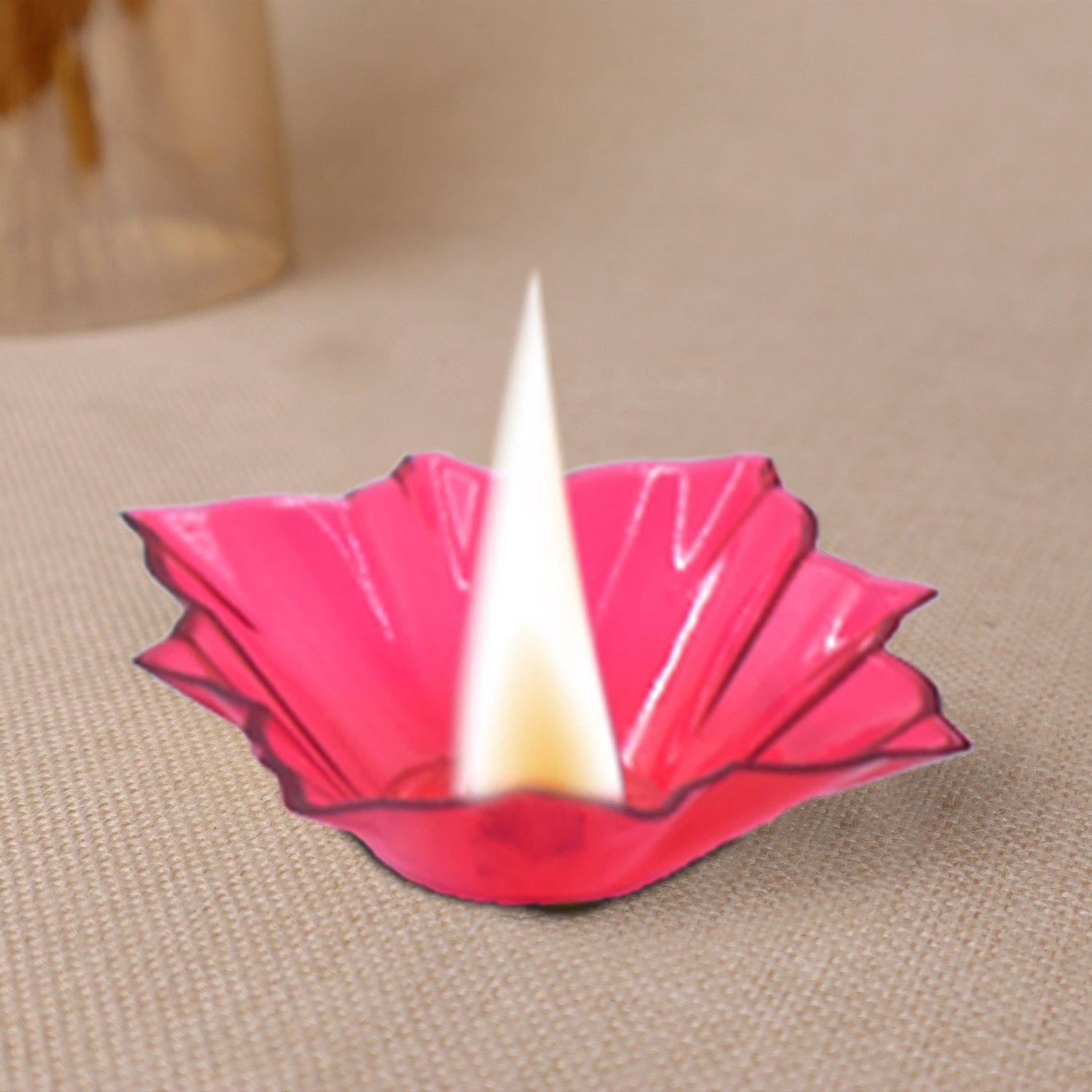 6004 Plastic Candle Cup with Multi Shape Diwali Diya Cup (Multicolor) Eshaan Traders