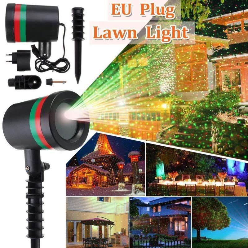 7350 Star Fairy Motion Laser Lights Projector for Garden Lawn Landscape Outdoor Indoor, Home, Office, Diwali, Christmas, Navratri, Decorative Light, Party (No Remote Button, Multicolour) Eshaan Traders