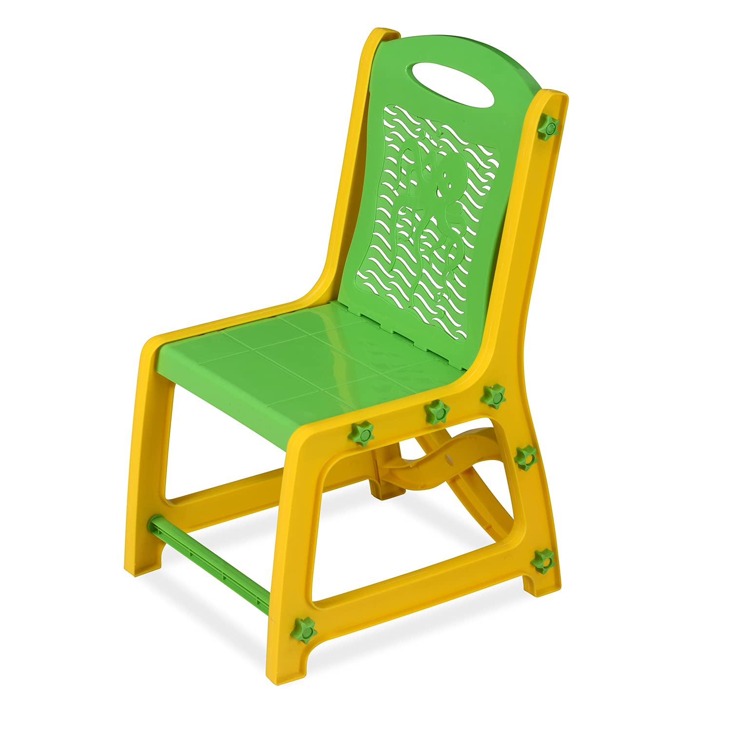 4632 Study Table with Chair Set use for Study| Laptop| |Desk| Class Room |Study Room| School | kids table and chair, Plastic Study Table (Yellow and Green) Eshaan Traders