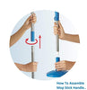 0842 Home Cleaning - Stainless Steel 360 Degree Rotating Pole Microfiber Mop Rod Stick DeoDap