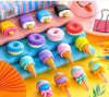 Cone /Donut/ Lolipop/ Ice cream /Eraser for Girls & Boys /Eraser for School B'Day Return Gift Party Doughnut Lollipop Ice Cream Theme Shape Erasers Pencils Set for Kids Educational Stationary kit, School Supplies (1 Set 4 Pc) Eshaan Traders