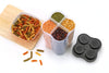 0764B Plastic Lock Food Storage 4 Section Container Jar for Grocery, Fridge Container. DeoDap