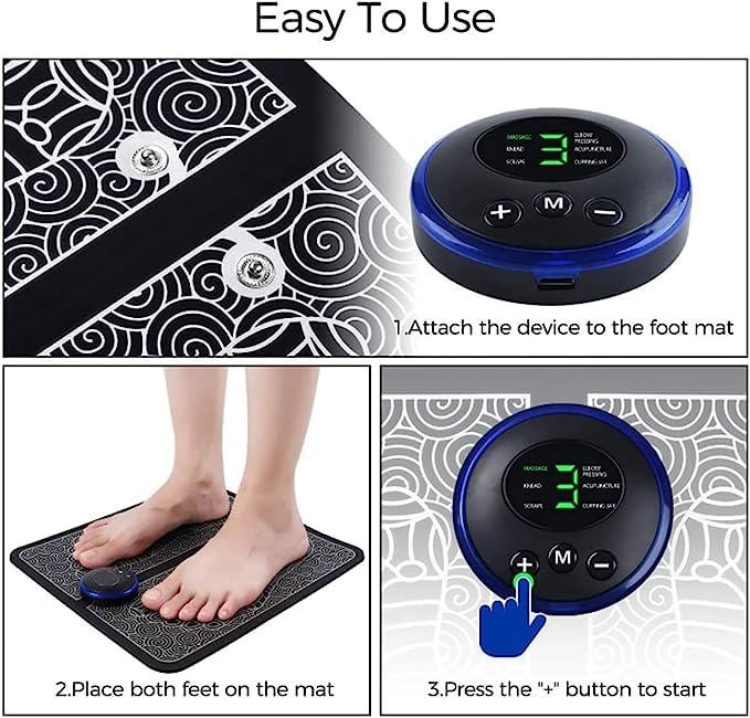 6931  EMS Foot Massager, Electric Feet Massager, Deep Kneading Circulation Foot Booster for Feet and Legs Muscle Stimulator, Folding Portable Electric Massage Machine Eshaan Traders