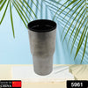 5961  STAINLESS STEEL VACUUM GLASS INSULATED GLASS COFFEE CUPS DOUBLE WALLED TRAVEL MUG, CAR COFFEE MUG Eshaan Traders