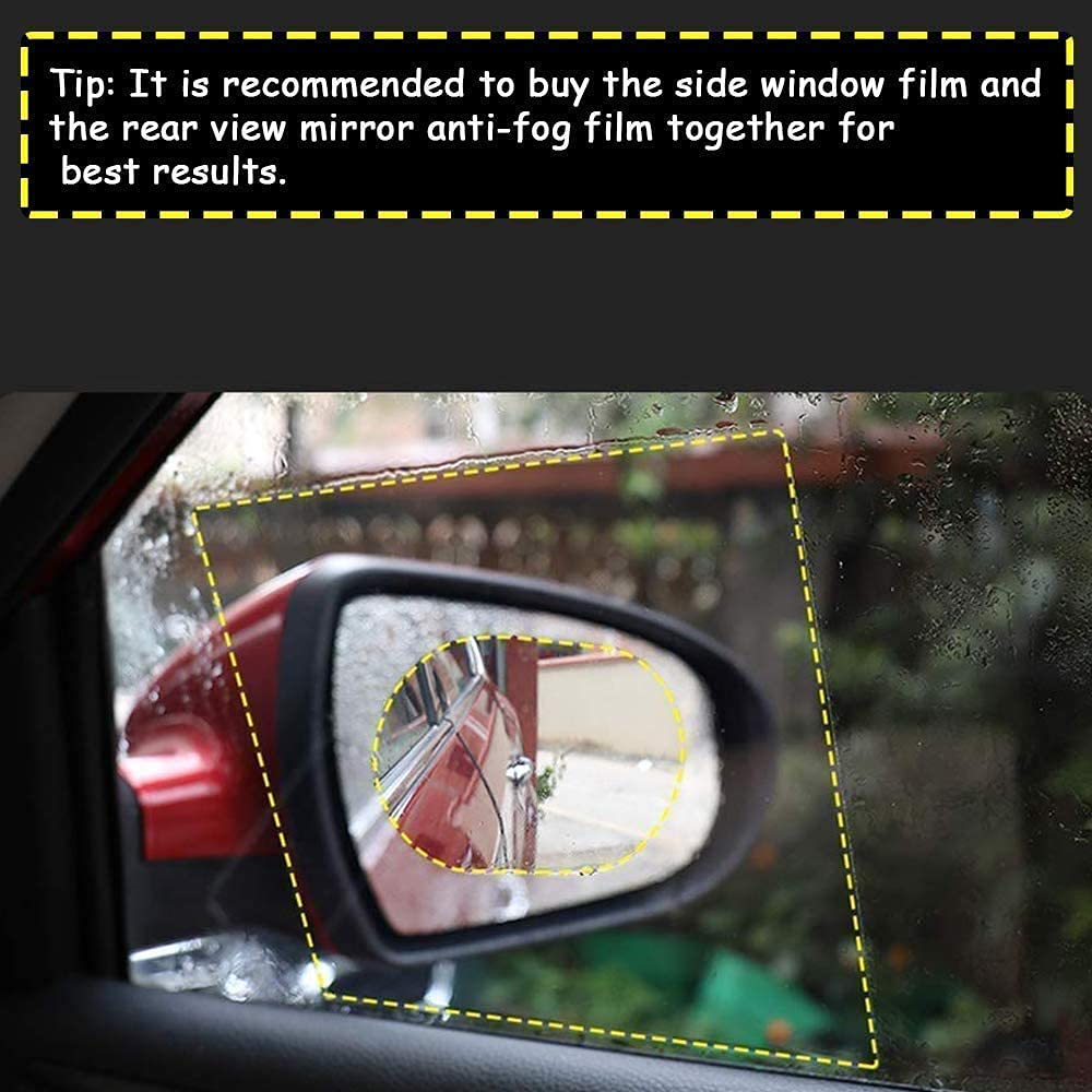 7552 Anti Fog Anti Scratch Interior Rearview Car Mirror Film Waterproof HD Clear Protective Sticker Film for Safe Driving, Car Mirrors, Side Windows Eshaan Traders