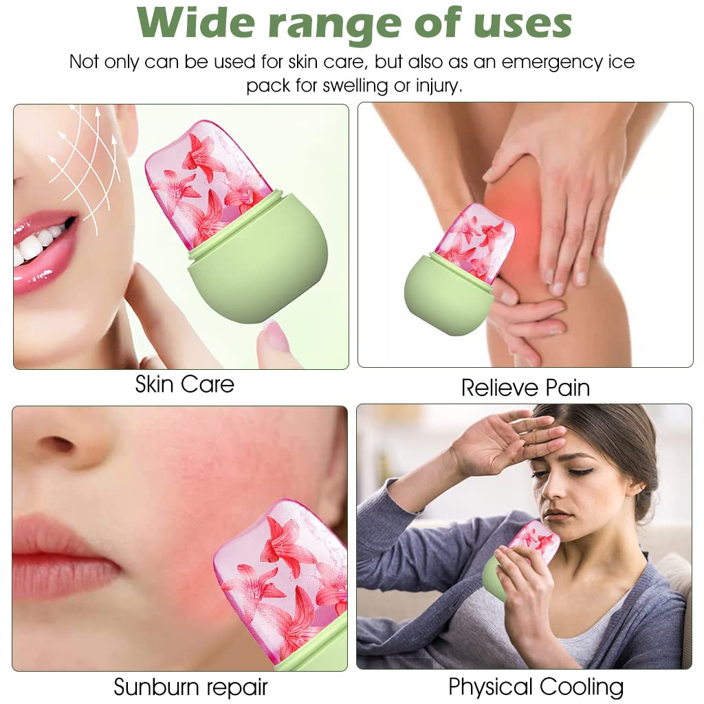 Non Slip Silicone Face Ice Cubes Easy Grip New Unique Shape ice Roller Base Reusable for Beauty  ( 1 pc ) Eshaan Traders