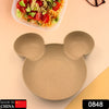 0848 Mickey Mouse Shape Plates for Kids, BPA Free, & Unbreakable Children’s Food Plate, Kids Bowl, Fruit Plate, Baby Cartoon Pie Bowl Plate, Tableware (1 Pc) Eshaan Traders