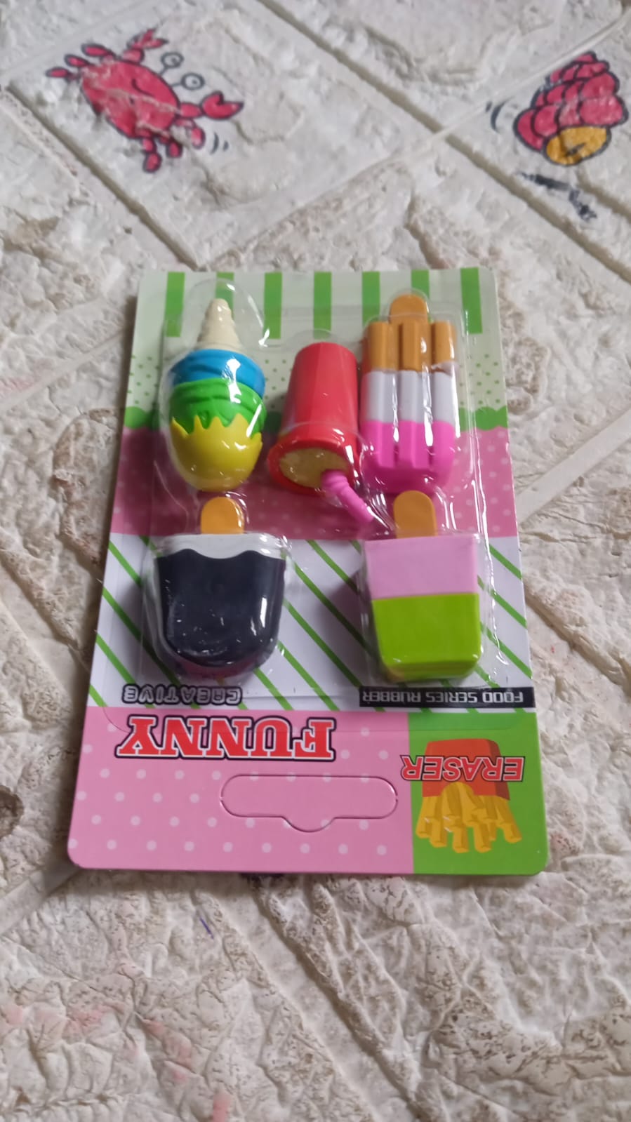 Stationary Kit Fancy & Stylish Colorful Erasers, Mini Eraser Creative Cute Novelty Eraser for Children Different Designs Eraser Set for Return Gift, Birthday Party, School Prize, Football & Icecream Set Eraser (9 pc & 5 Pc Set) Eshaan Traders