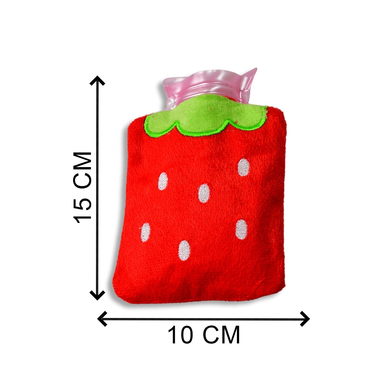 6516 Strawberry small Hot Water Bag with Cover for Pain Relief, Neck, Shoulder Pain and Hand, Feet Warmer, Menstrual Cramps. Eshaan Traders