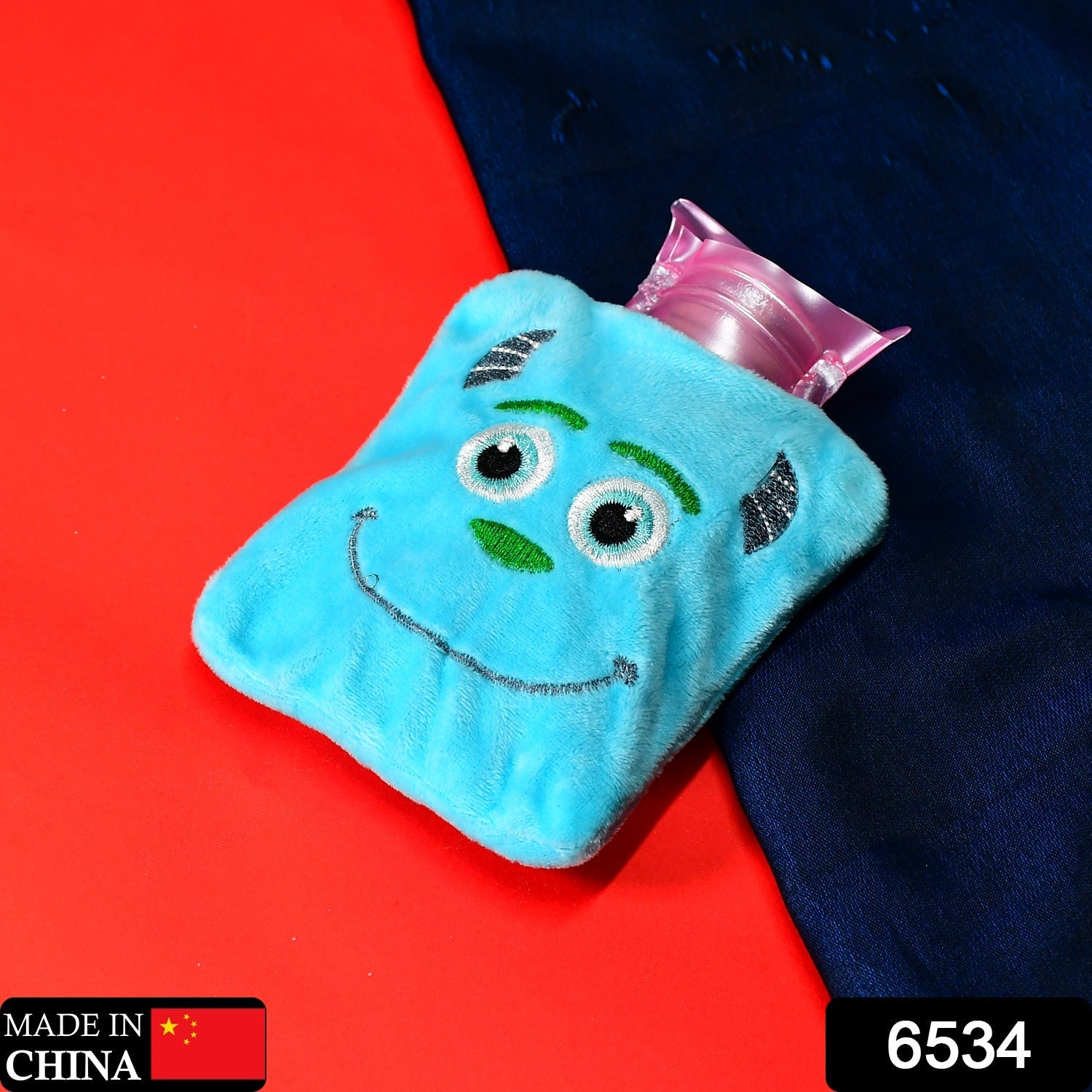 6534 Blue Sullivan Monster small Hot Water Bag with Cover for Pain Relief, Neck, Shoulder Pain and Hand, Feet Warmer, Menstrual Cramps. Eshaan Traders