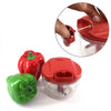 2283R Manual Red mini plastic food chopper with extra sharp blades (375 Ml) Eshaan Traders