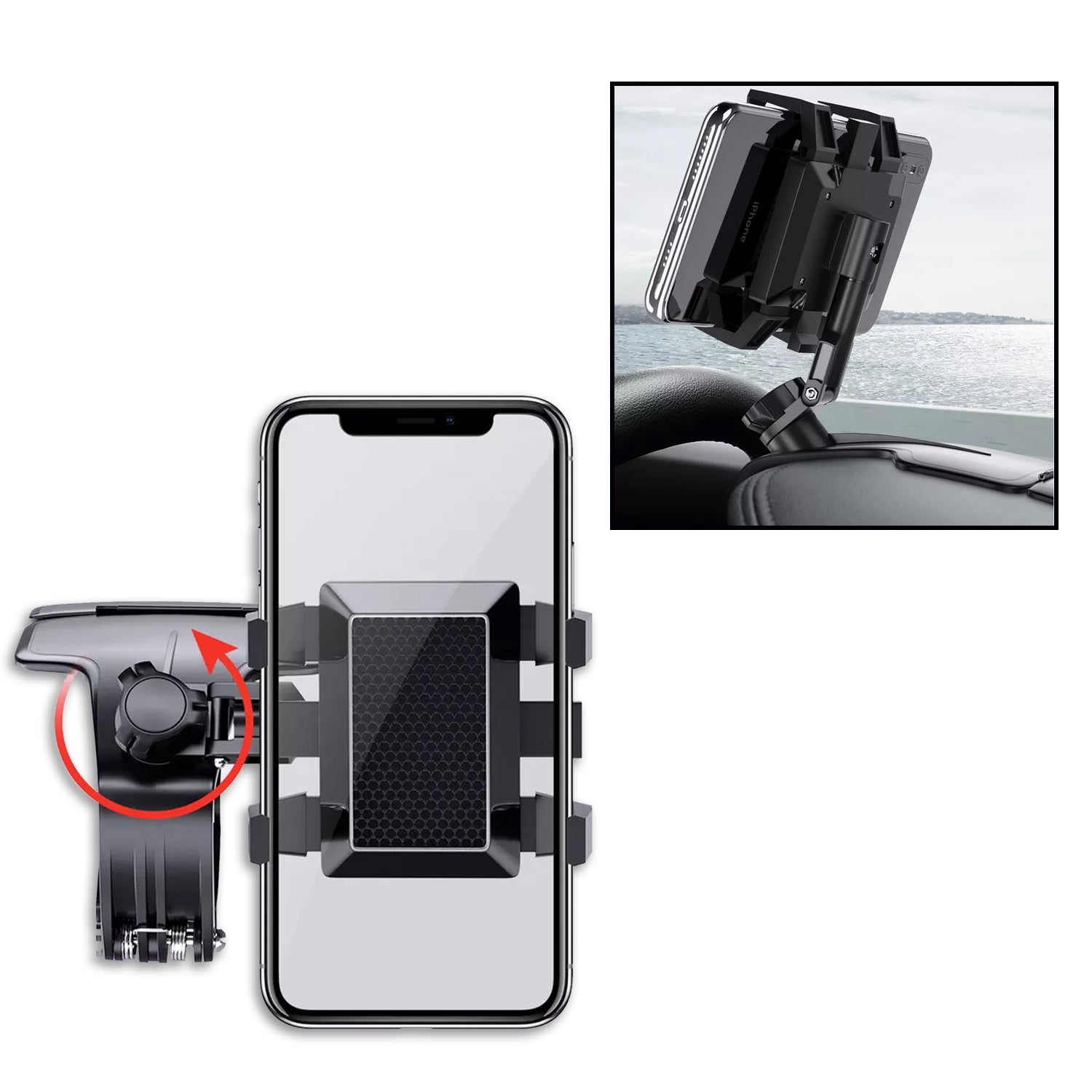 6281 Car Mobile Phone Holder Mount Stand with 360 Degree. Stable One Hand Operational Compatible with Car Dashboard. Eshaan Traders