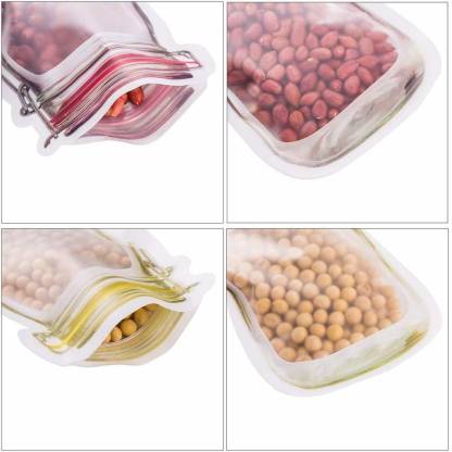 0855 Plastics Transparent Jar Shaped Stand-up Pouch With Zipper DeoDap