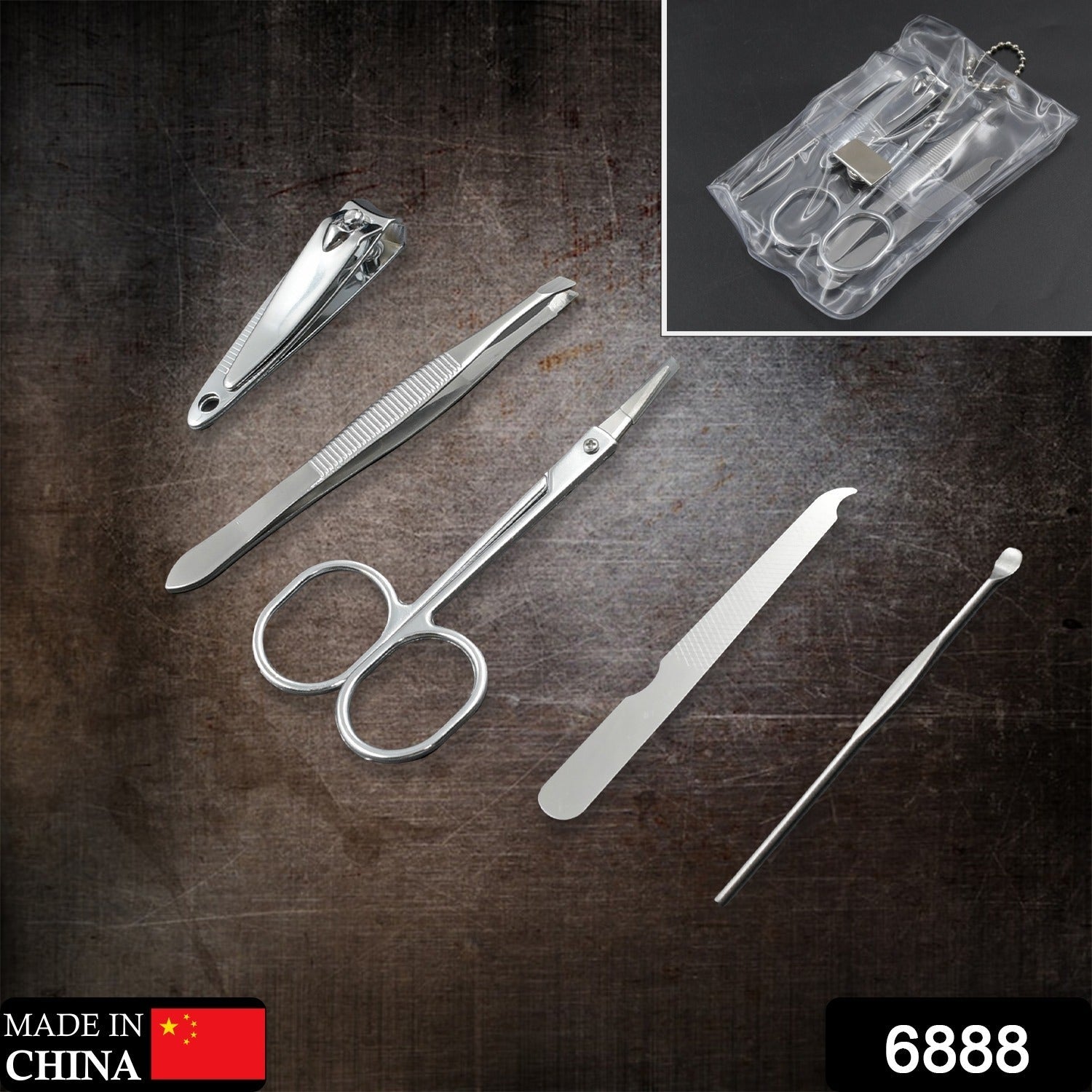 6888 Nail Scissors Professional Nail Clippers Kit Manicure Set 5 Pieces Top Grade Stainless Steel Grooming Kit For Travel Or Home Manicure Set Eshaan Traders