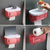 4154 Multifunction 2-in-1 Bathroom Tissue Box Paper Phone Tablet Holder with Hook Self Adhesive Punch-Free, Wall Mounted Waterproof Bathroom Roll Holder (1 Pc) Eshaan Traders