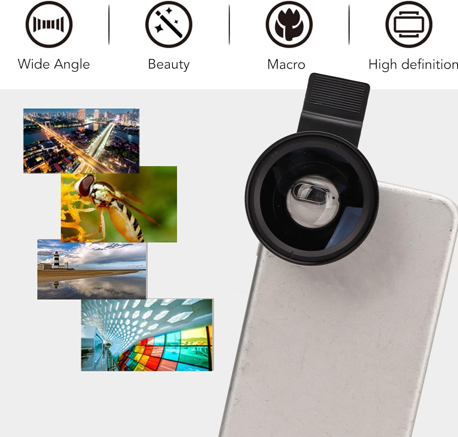 6553 Camera Lens External Phone Lens Phone Camera Lens 0.45X Universal Ultra Wide Angle 12.5X Beauty Function External Lens Camera Accessories for Take Pictures, most Android Smartphone Eshaan Traders