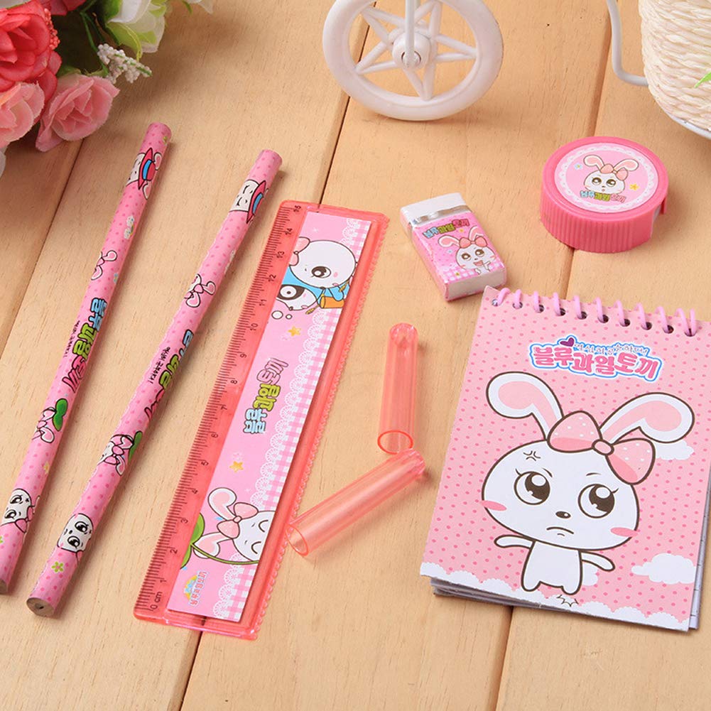 7958 8 in1 Mix Stationery Gift Set for Kids, Stationary Set Including Pencil Ruler Rubber Pencil Sharpener, Pencil Cover, School, Office Product Gift Eshaan Traders