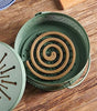 Decorative Mosquito Coil Holder Mosquito Coil Container, Incense Holder Safe Burning Coil Tray for Home Patio Pool Side Outdoor, Metal Tray Eshaan Traders