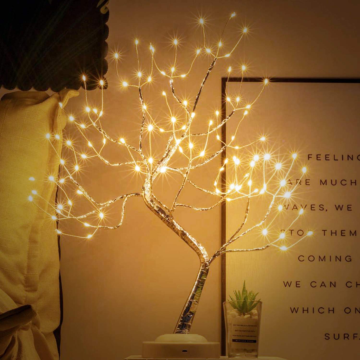 9391 108 LED Birch Tree Lights Artificial Tabletop Fairy Tree Lamp Eight Lighting Modes USB or Battery Operated with Timer Decor for Bedroom Living Room Wedding Christmas Easter Eshaan Traders