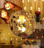 3390 12  Wish Balls Window Curtain String Lights with 8 Flashing Modes Decoration for Home Decoration, Diwali & Wedding LED Christmas Light Indoor and Outdoor Light ,Festival Decoration (Plastic, Warm White) Eshaan Traders