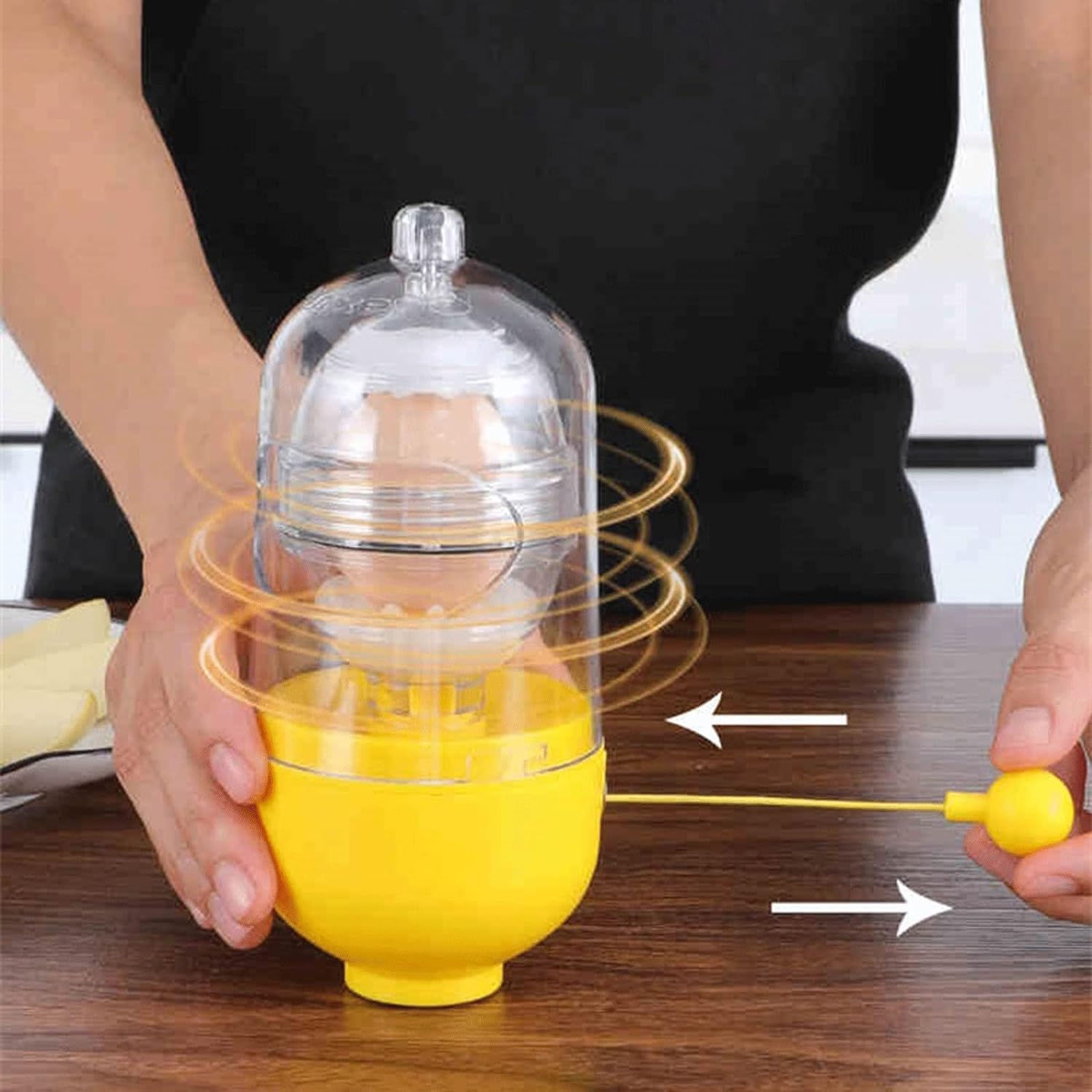 7156A MANUAL EGG PULLER SCRAMBLER HOUSEHOLD WHITE EGG YOLK MIXER KITCHEN TOOL MIX MANUAL SCRAMBLER CONVENIENT WITHOUT BREAKING EGGS. Eshaan Traders