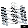 7202 Hangers with 2-Adjustable Anti-Rust Clips (Pack of 12) DeoDap