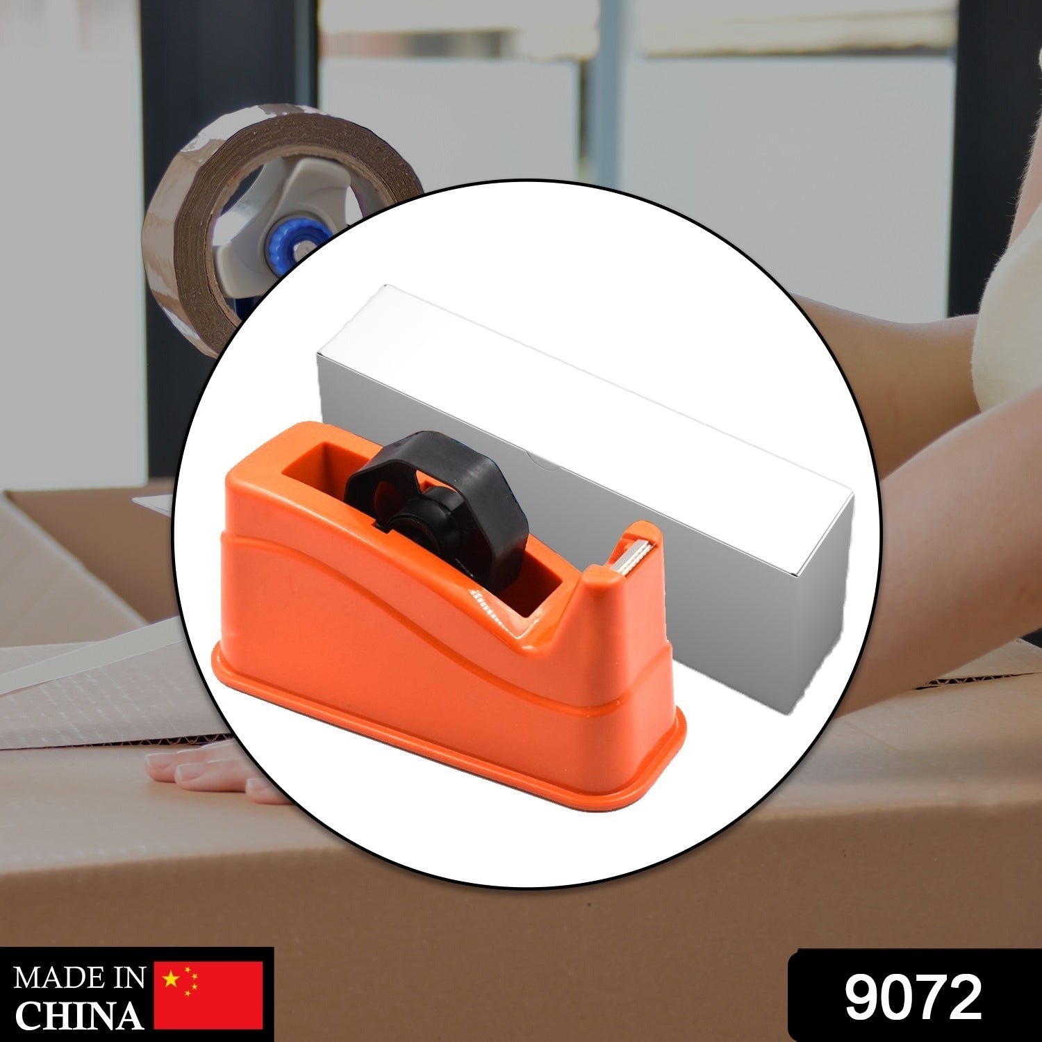 9072 Jumbo Tape Dispenser used in all kinds of household and official places for holding and cutting tapes etc. Eshaan Traders