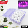 6632A Pink Flameless LED Tealights, Smokeless Plastic Decorative Candles - Led Tea Light Candle For Home Decoration (Pack Of 12pc) ( Diya , Divo , Diva , Deepak , Jyoti) Eshaan Traders