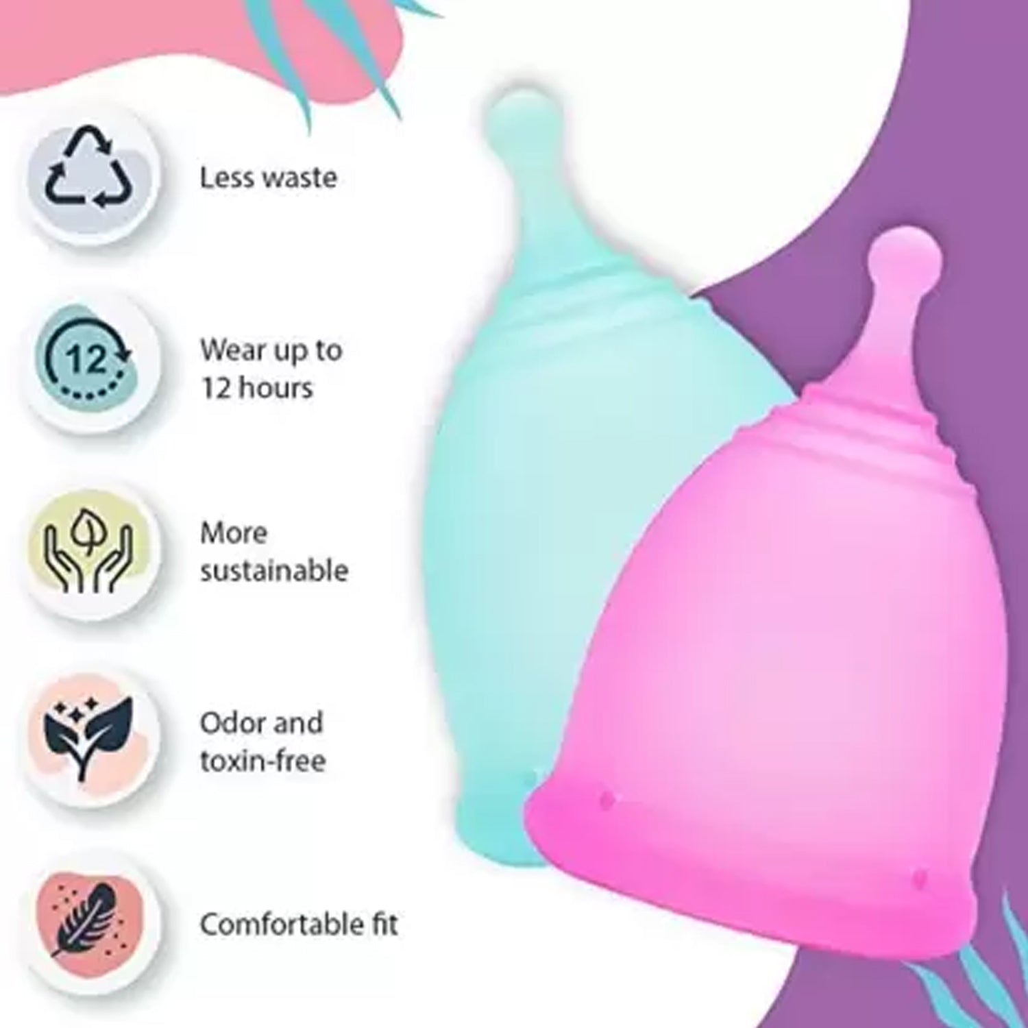 6112B REUSABLE MENSTRUAL CUP USED BY WOMENS AND GIRLS DURING THE TIME OF THEIR MENSTRUAL CYCLE Eshaan Traders