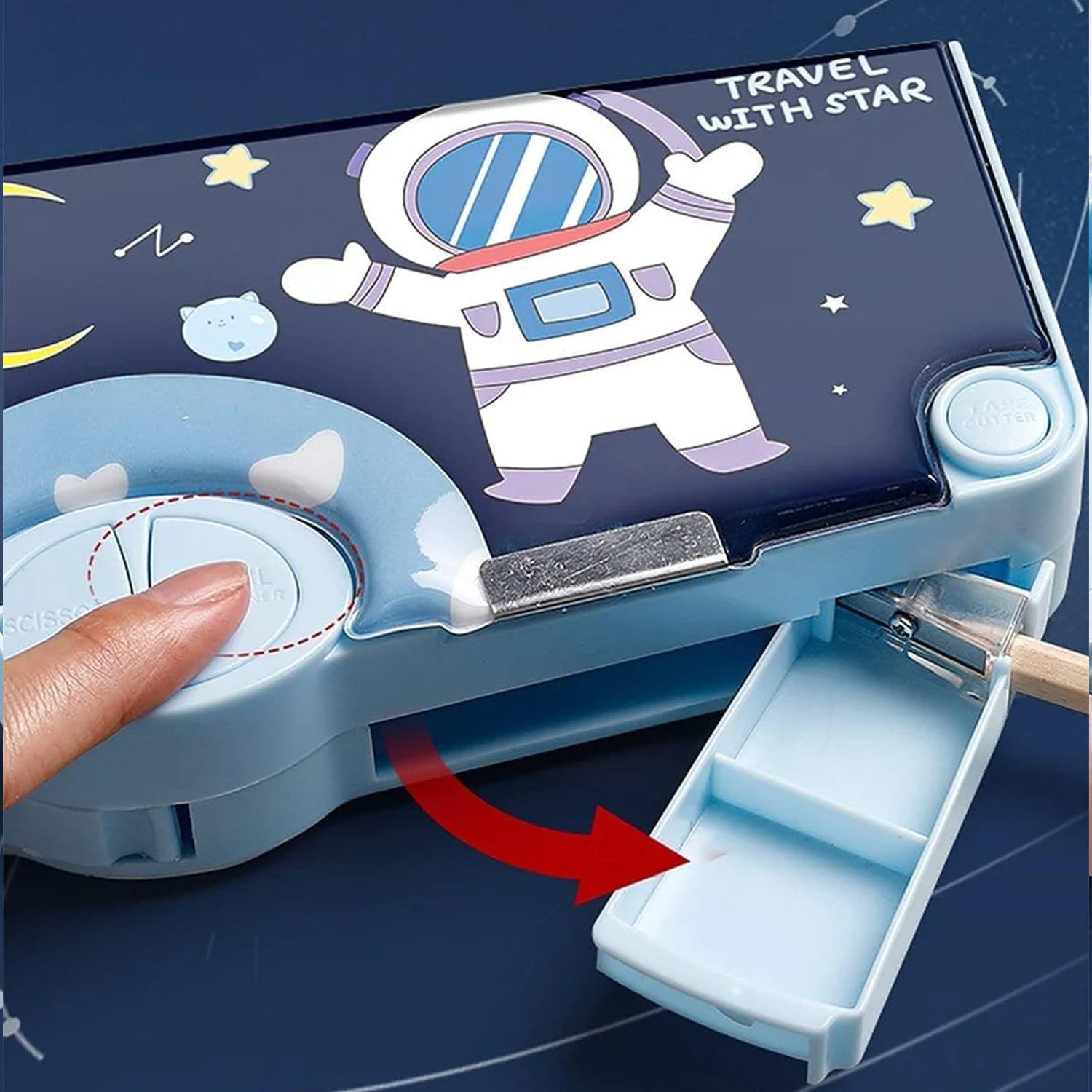 0052 Multifunctional Pencil Box for Kids, Space Pencil Box For Boys, Kids Pencil Box for Boys & Girls, Magnetic Pencil Box for Boys, Pop up Pencil Box, Space Theme Return Gifts for Kids (Space Pencil Box) Eshaan Traders