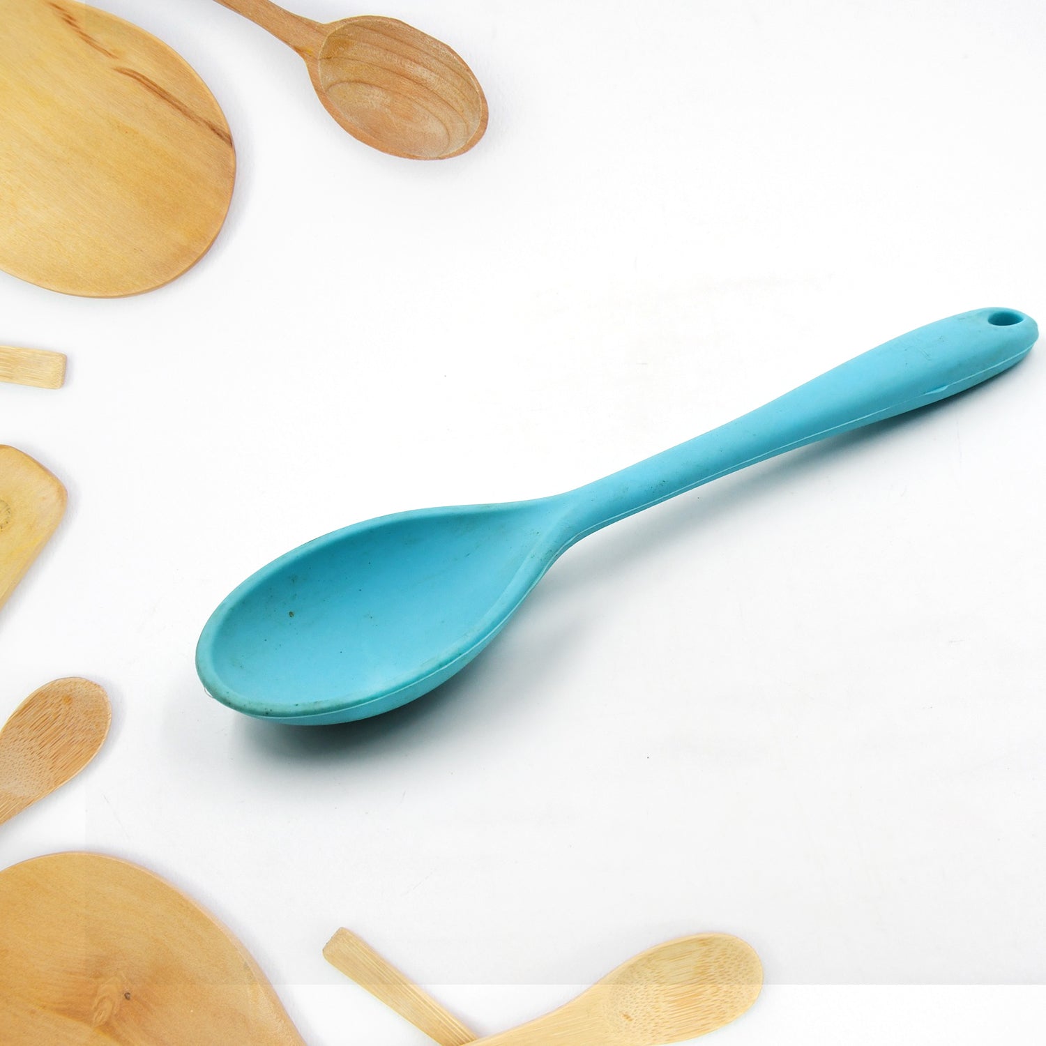 5458 Large Silicone Spoon for Baking, Serving, Basting - Heat Resistant, Non Stick Utensil Spoon (27cm) Eshaan Traders