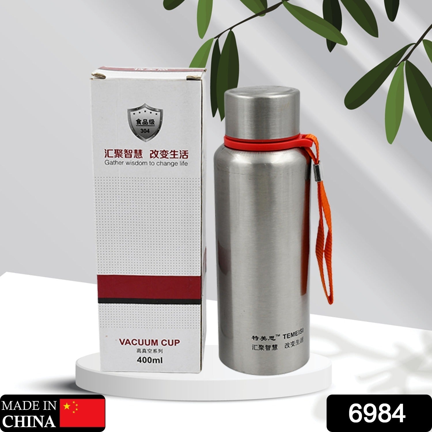 6984 HOT AND COLD STAINLESS STEEL VACUUM WATER BOTTLE FOR SCHOOL, OFFICE AND OUTDOORS 400ML Eshaan Traders