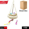 1709 ARTIFICIAL JUTE HANGING BIRDS NEST JHUMAR CHIDIYAN KA GHOSLA With Brown Box Eshaan Traders