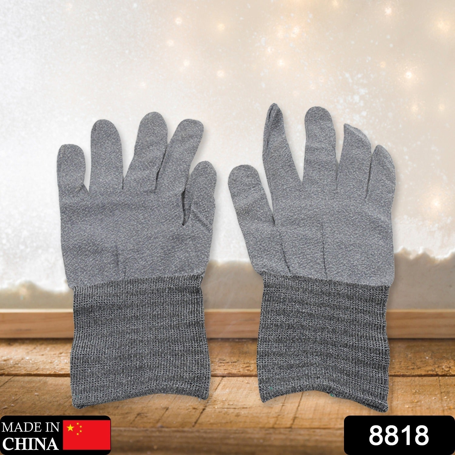 8818 1 Pair Cut Resistant Gloves Anti Cut Gloves Heat Resistant Kint Safety Work Gloves High Performance Protection, Food Grade BBQ Eshaan Traders