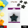 Mini  Pvc Anti-Slip Bat Mat Non Slip Baby Bath Mats, Mini Child Safety Anti Slip Shower Mats Star,& Leaf Shaped for Kids (4 pc Set) Eshaan Traders