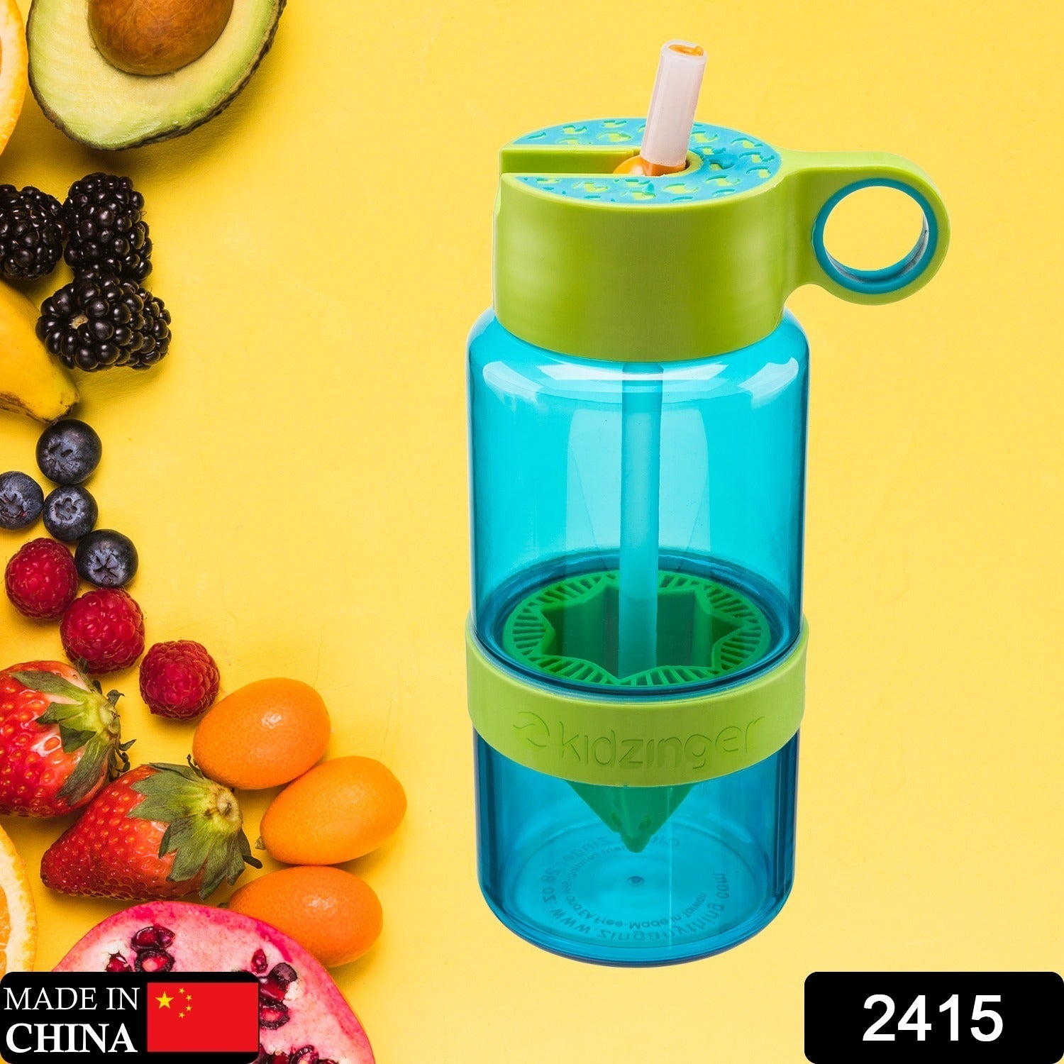 2415 Sports Duo Citrus Kid Zinger Juice Water Bottle with Juice Maker Infuser Bottle (630ml) Eshaan Traders