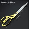 1546 Stainless Steel Tailoring Scissor Sharp Cloth Cutting for Professionals (8.5inch) (Golden) DeoDap