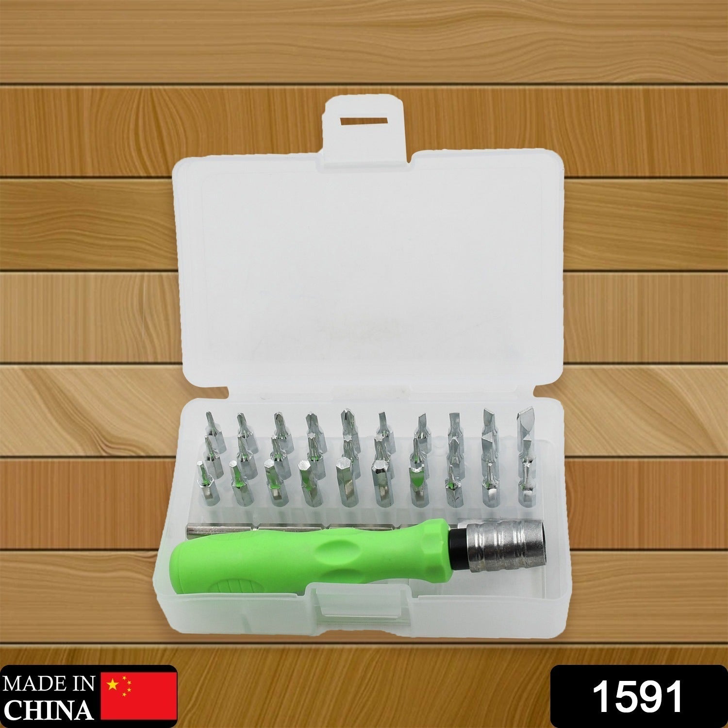 1591  30 IN 1 MINI SCREWDRIVER BITS SET WITH MAGNETIC FLEXIBLE EXTENSION ROD Eshaan Traders