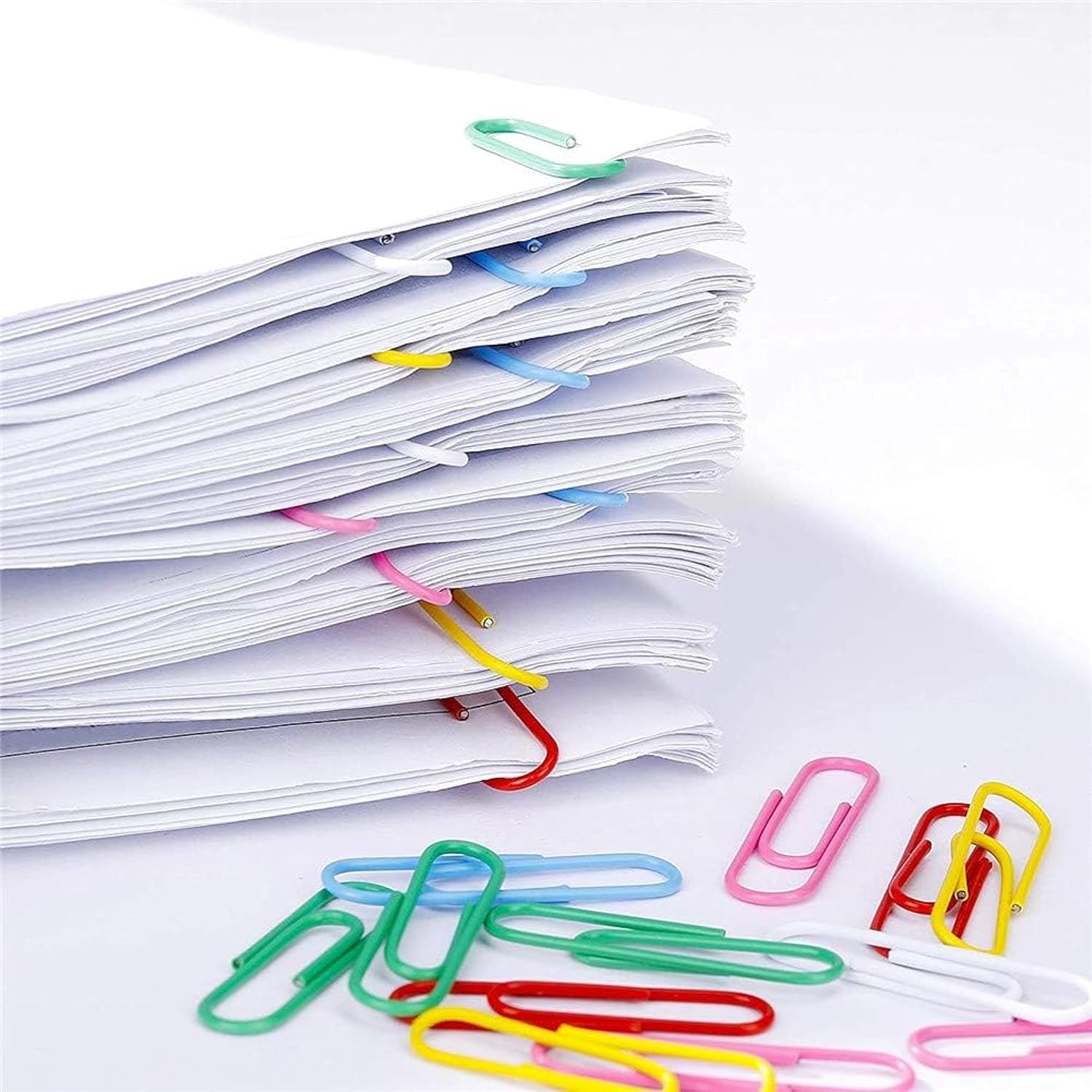 8859 MultiPurpose Assorted Color Coated Paper Clips, Assorted Sizes, Durable & Rustproof, Colored Paper Clips for Paperwork, DIY Work, classify Documents, Bookmark, Snacks Bag Clips, Suitable for Home, School, Office (Approx 28 Pcs) Eshaan Traders