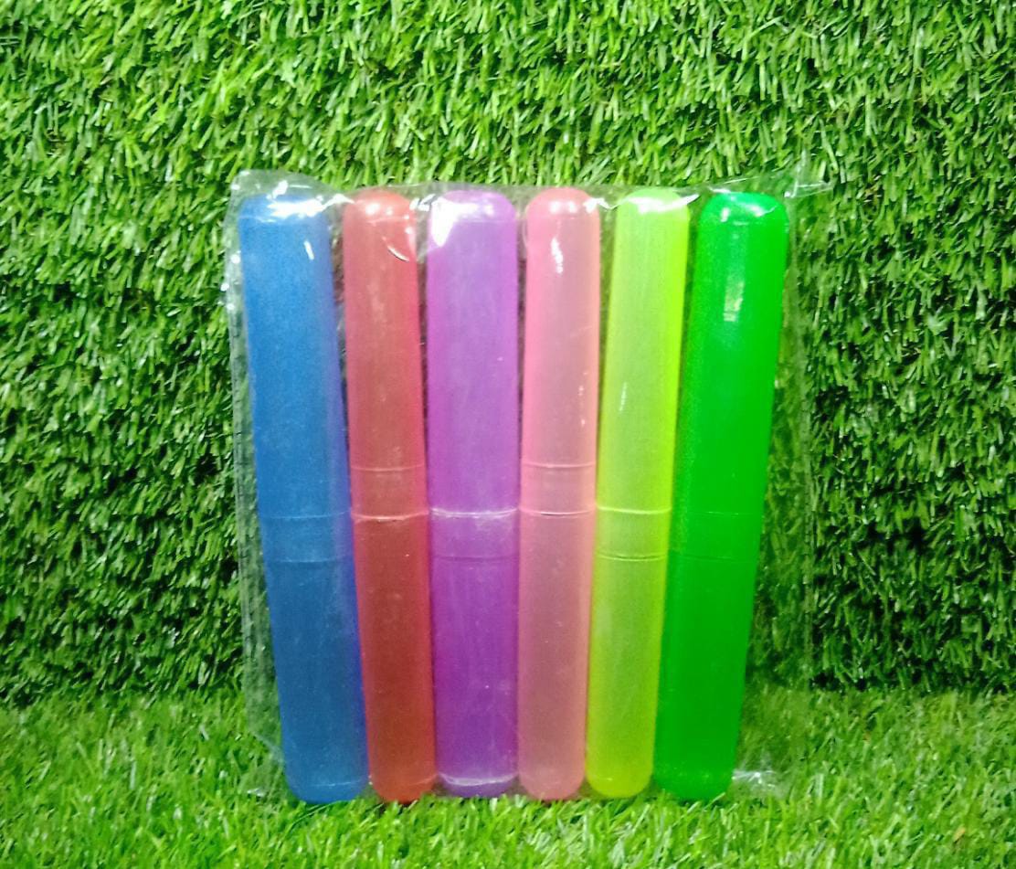 4969 6Pc Plastic Toothbrush Cover, Anti Bacterial Toothbrush Container- Tooth Brush Travel Covers, Case, Holder, Cases Eshaan Traders