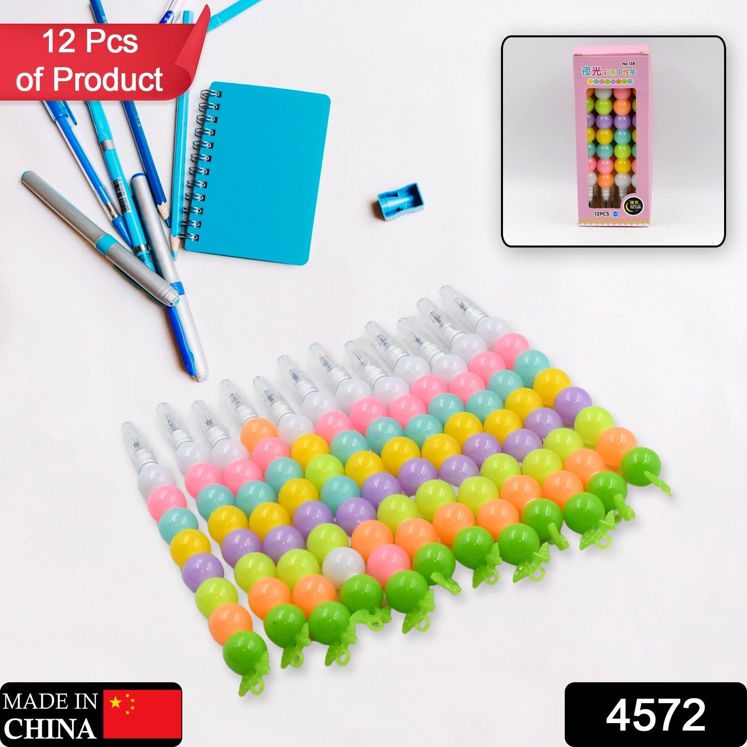 4572 Stylish Pearls Pen Plastic Moti Non-Sharpening Design Pen Multicolor Pearls Moti Gel Pen, Fancy Designer Attractive Gel Pen for Kids Pack of (12 Pc Set ) Eshaan Traders